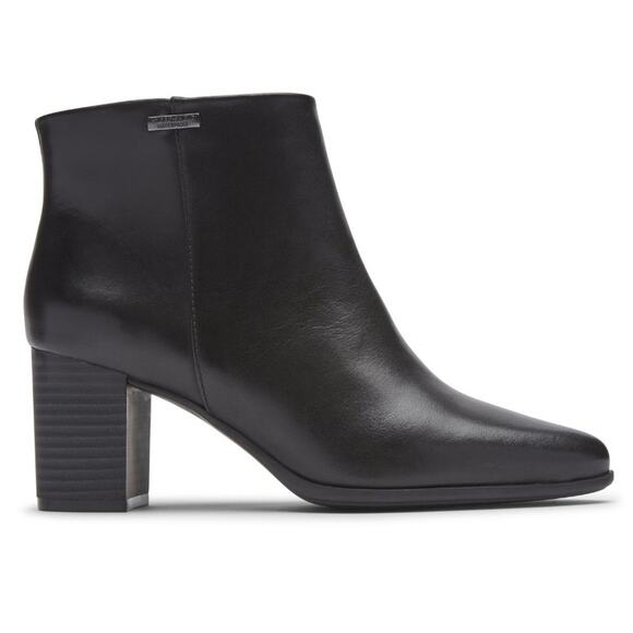 Rockport Black Camdyn Pointed-Toe Block Heel Booties - Picture 13 of 13